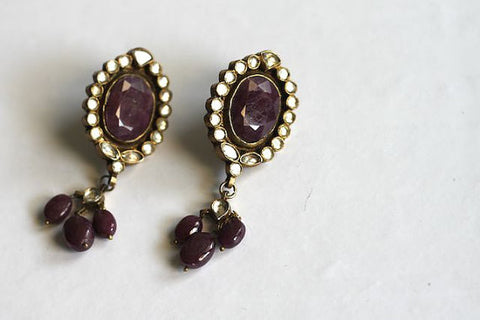 Antique Ruby Earrings Vintage...
