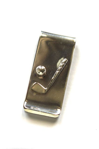 Sterling silver golf money clip .925 golfer gift.
